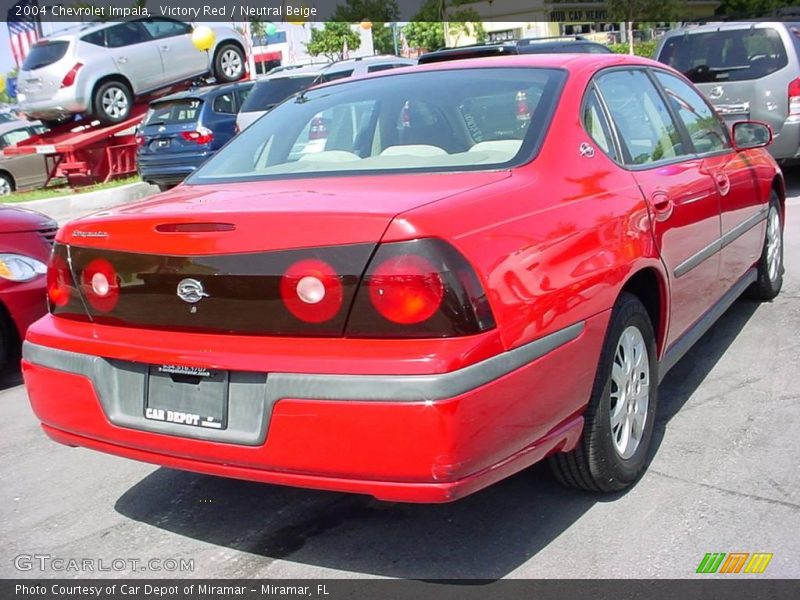 Victory Red / Neutral Beige 2004 Chevrolet Impala