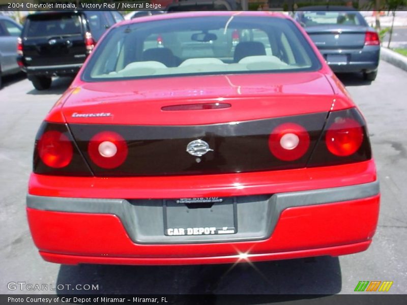 Victory Red / Neutral Beige 2004 Chevrolet Impala