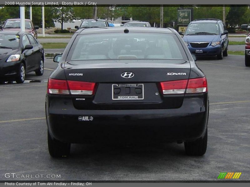 Ebony Black / Gray 2008 Hyundai Sonata Limited