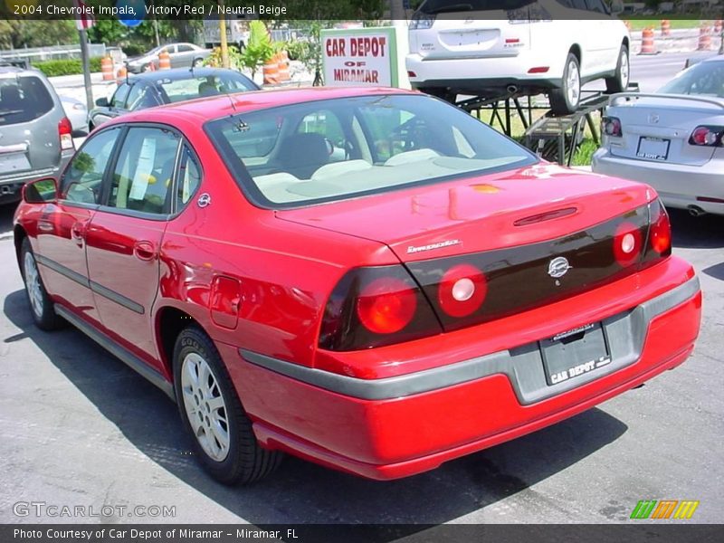 Victory Red / Neutral Beige 2004 Chevrolet Impala