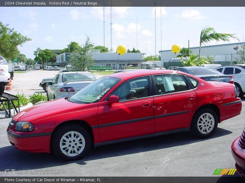 Victory Red / Neutral Beige 2004 Chevrolet Impala