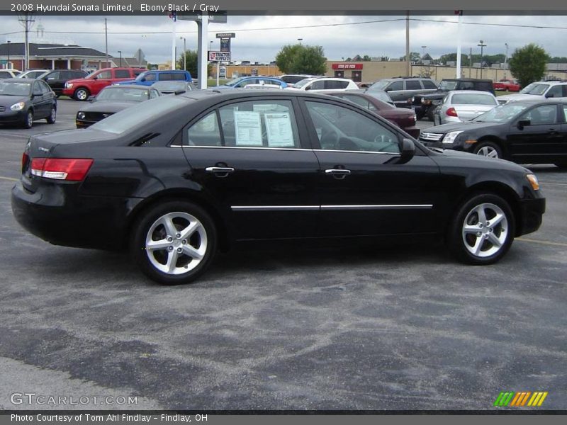 Ebony Black / Gray 2008 Hyundai Sonata Limited