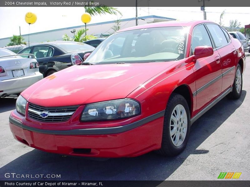 Victory Red / Neutral Beige 2004 Chevrolet Impala