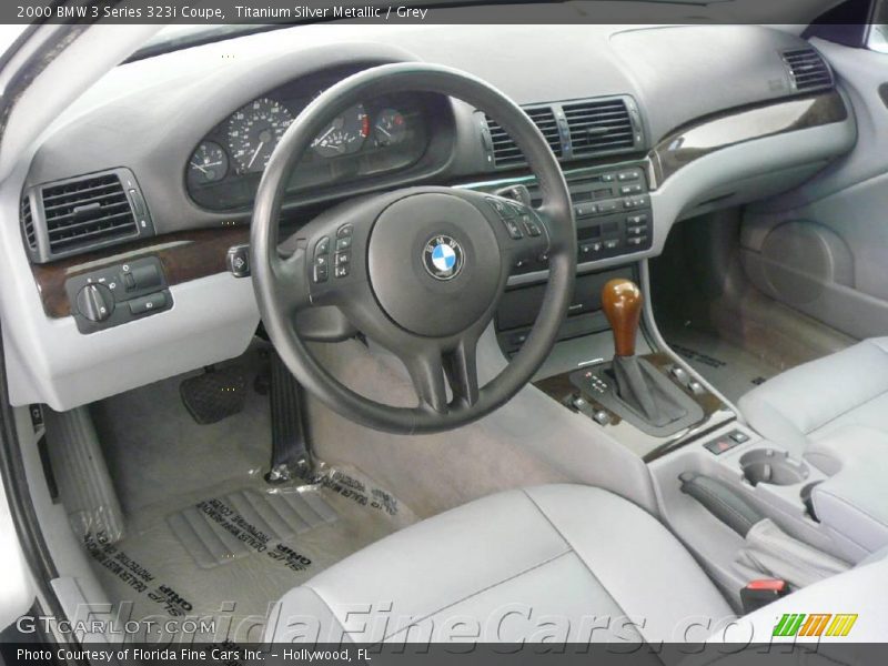 Titanium Silver Metallic / Grey 2000 BMW 3 Series 323i Coupe