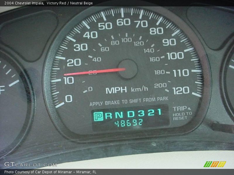 Victory Red / Neutral Beige 2004 Chevrolet Impala