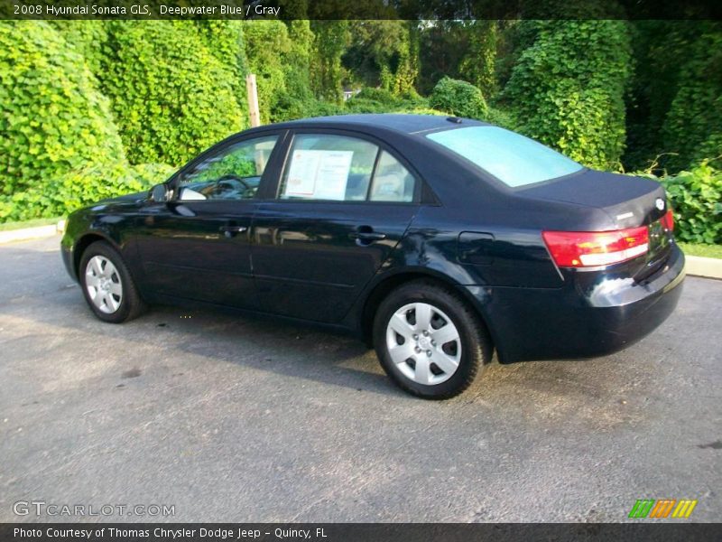 Deepwater Blue / Gray 2008 Hyundai Sonata GLS