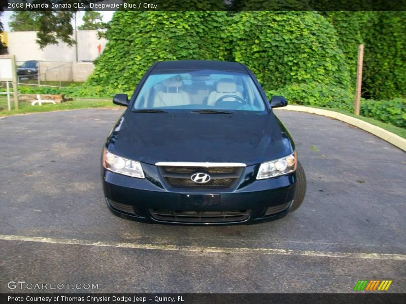 Deepwater Blue / Gray 2008 Hyundai Sonata GLS