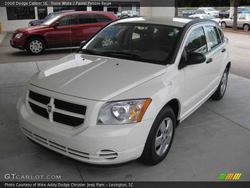 Stone White / Pastel Pebble Beige 2008 Dodge Caliber SE