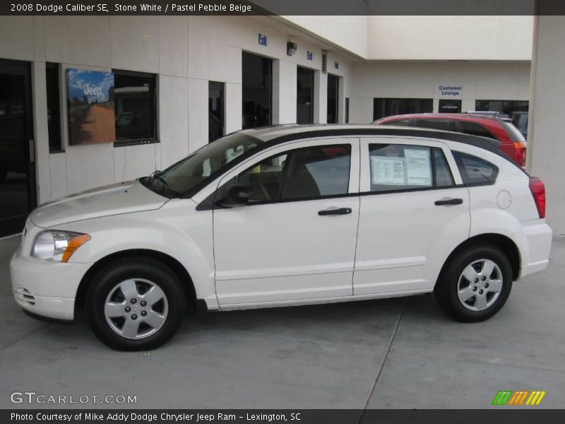 Stone White / Pastel Pebble Beige 2008 Dodge Caliber SE