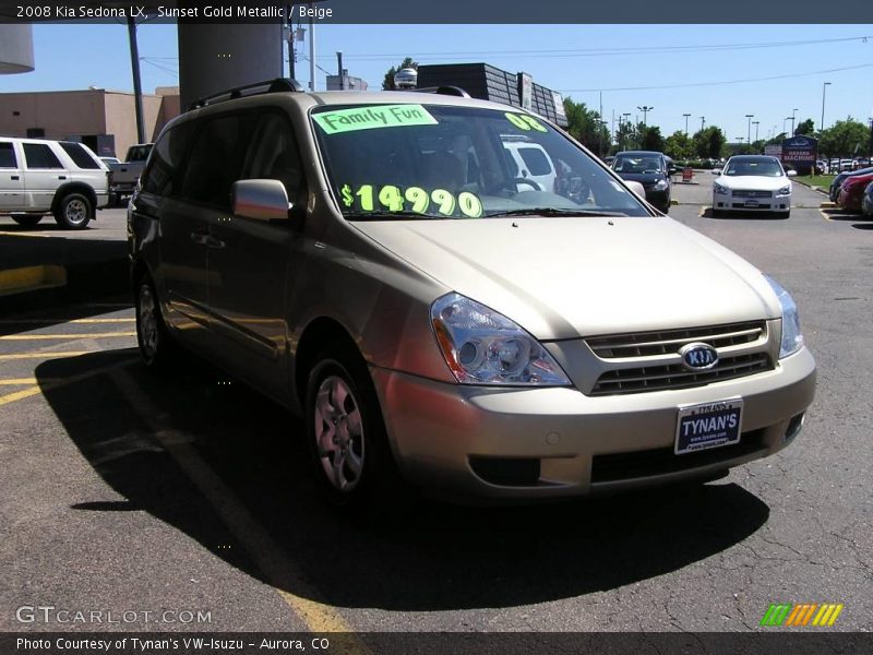 Sunset Gold Metallic / Beige 2008 Kia Sedona LX