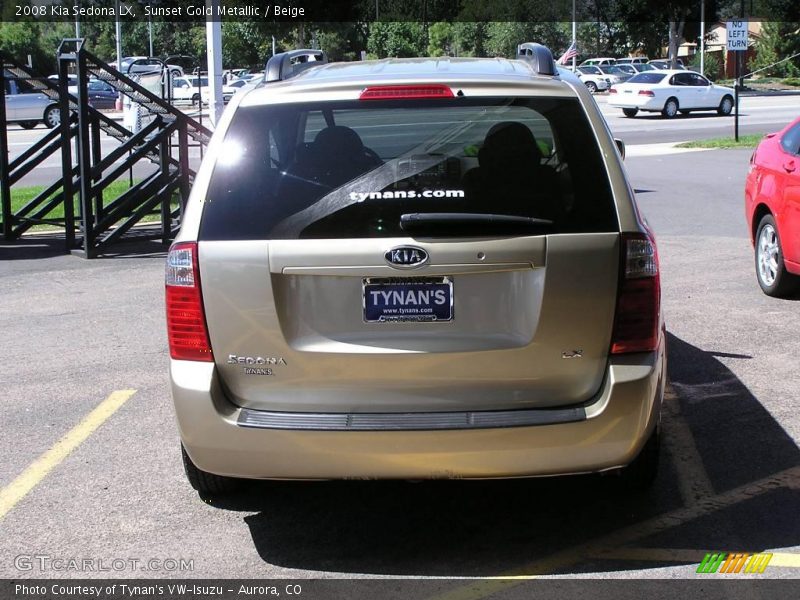 Sunset Gold Metallic / Beige 2008 Kia Sedona LX