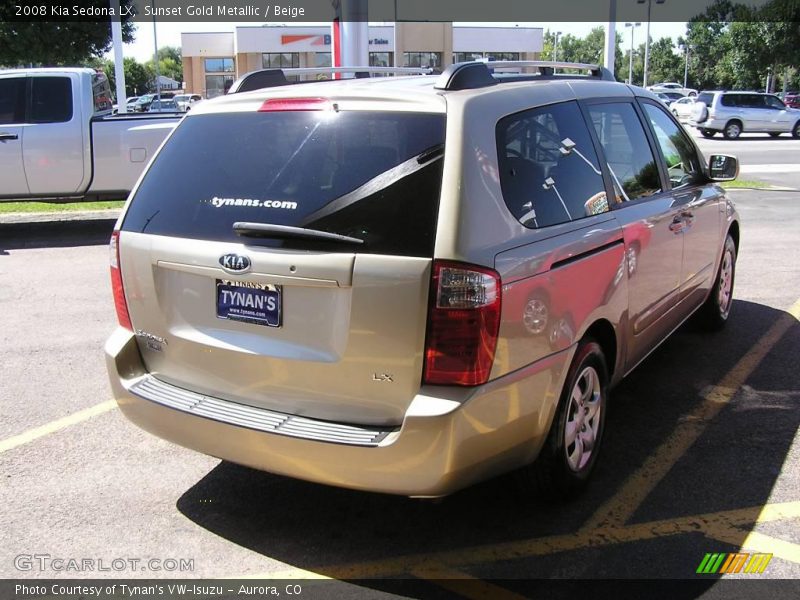 Sunset Gold Metallic / Beige 2008 Kia Sedona LX
