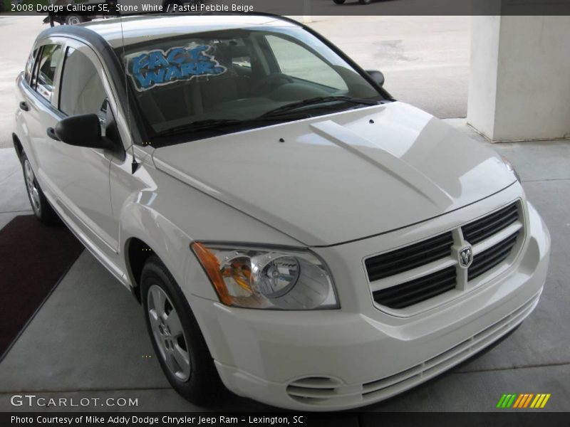 Stone White / Pastel Pebble Beige 2008 Dodge Caliber SE