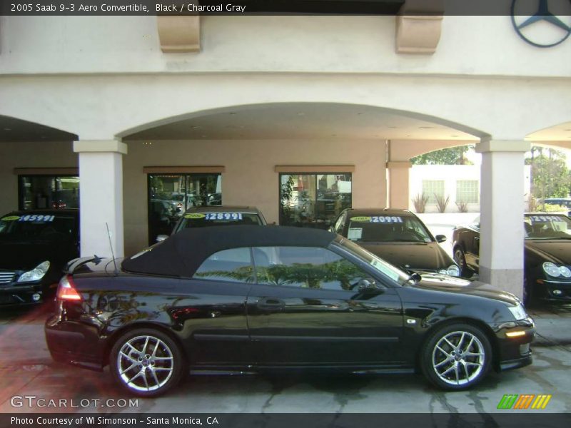 Black / Charcoal Gray 2005 Saab 9-3 Aero Convertible