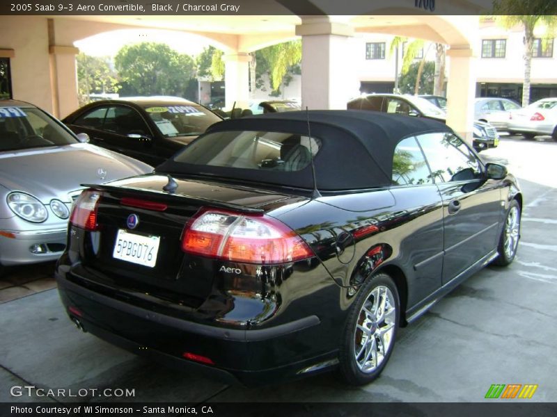 Black / Charcoal Gray 2005 Saab 9-3 Aero Convertible