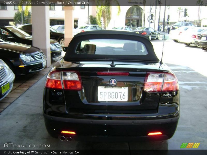 Black / Charcoal Gray 2005 Saab 9-3 Aero Convertible