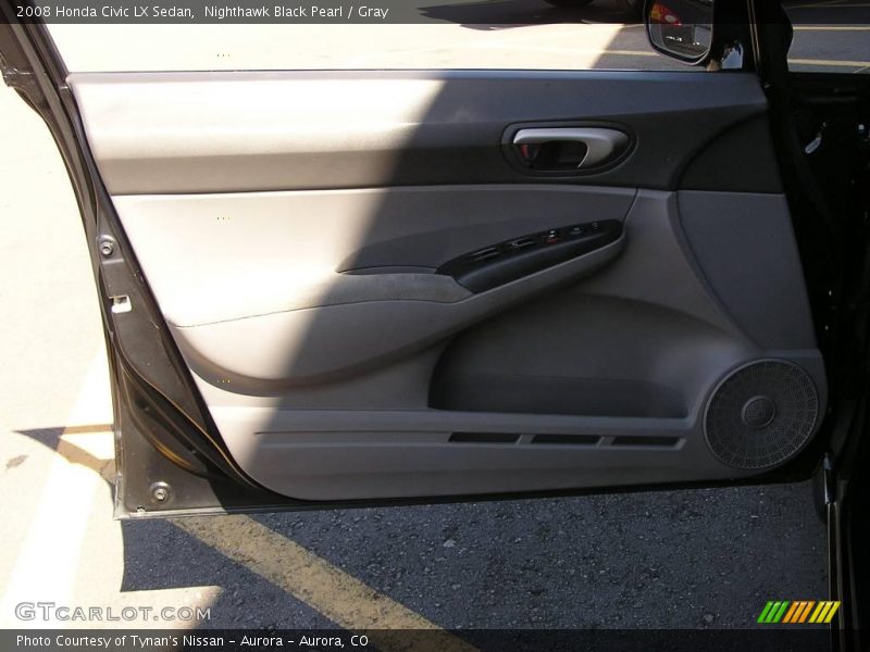 Nighthawk Black Pearl / Gray 2008 Honda Civic LX Sedan
