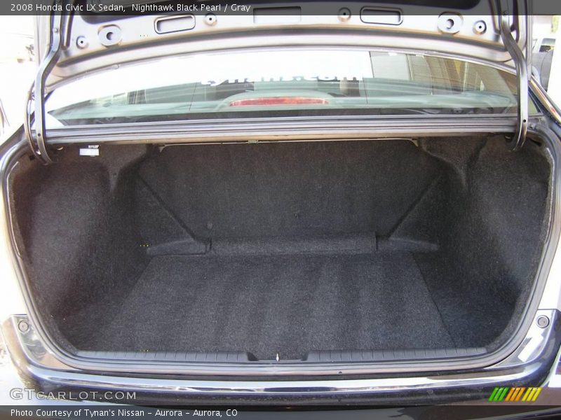 Nighthawk Black Pearl / Gray 2008 Honda Civic LX Sedan