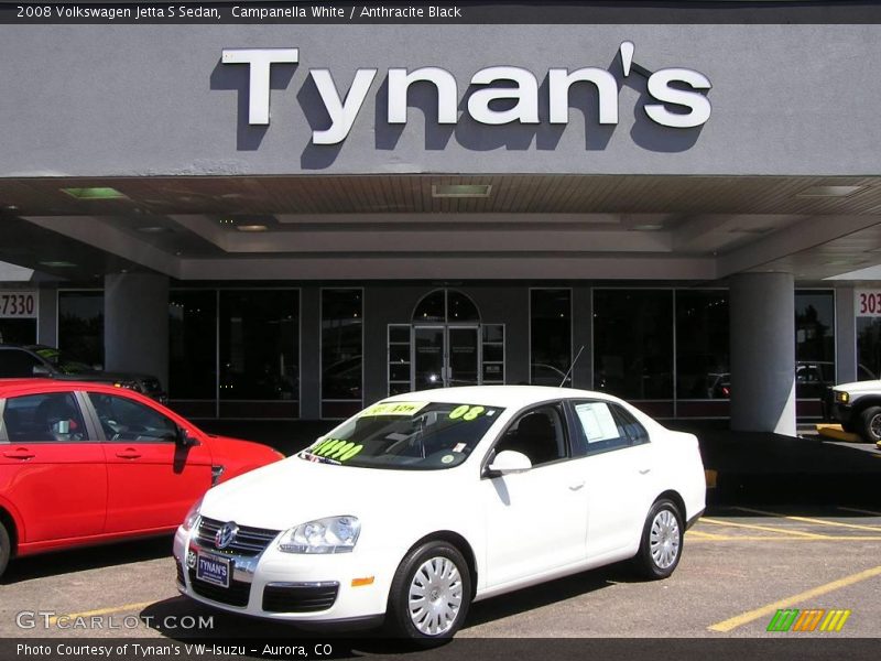 Campanella White / Anthracite Black 2008 Volkswagen Jetta S Sedan
