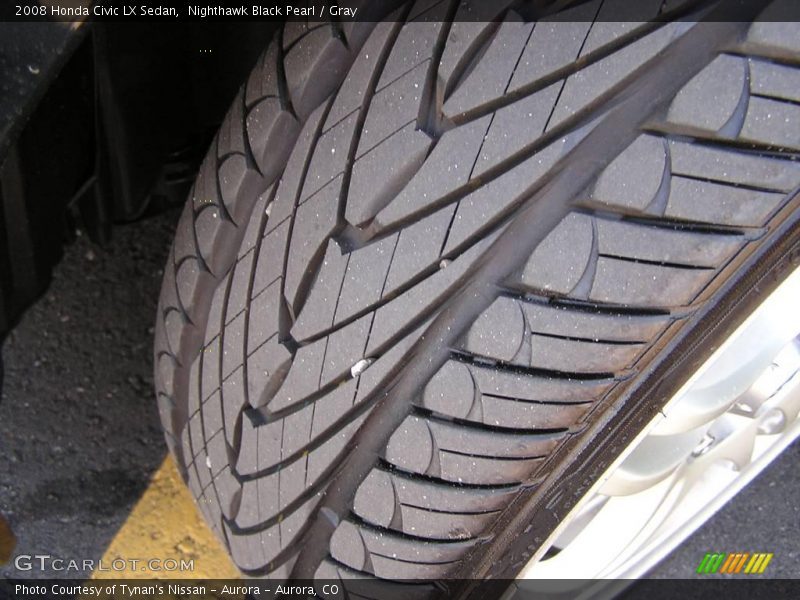 Nighthawk Black Pearl / Gray 2008 Honda Civic LX Sedan