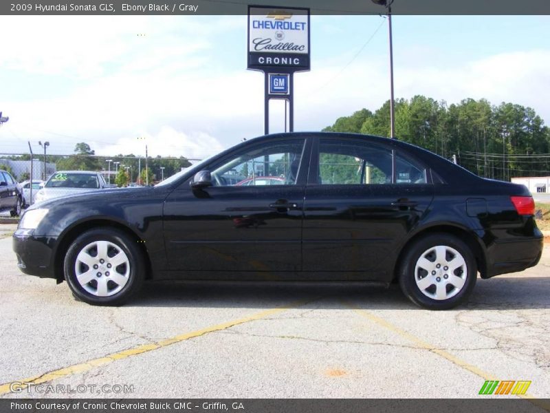 Ebony Black / Gray 2009 Hyundai Sonata GLS