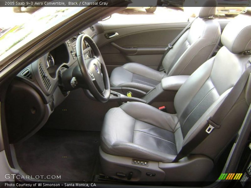 Black / Charcoal Gray 2005 Saab 9-3 Aero Convertible