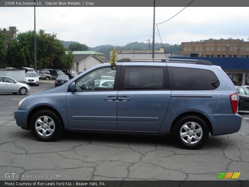 Glacier Blue Metallic / Gray 2008 Kia Sedona LX