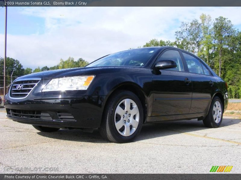 Ebony Black / Gray 2009 Hyundai Sonata GLS