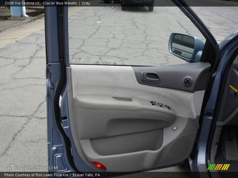 Glacier Blue Metallic / Gray 2008 Kia Sedona LX
