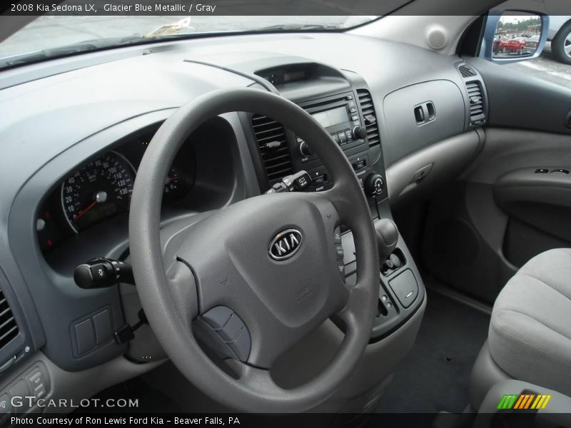 Glacier Blue Metallic / Gray 2008 Kia Sedona LX