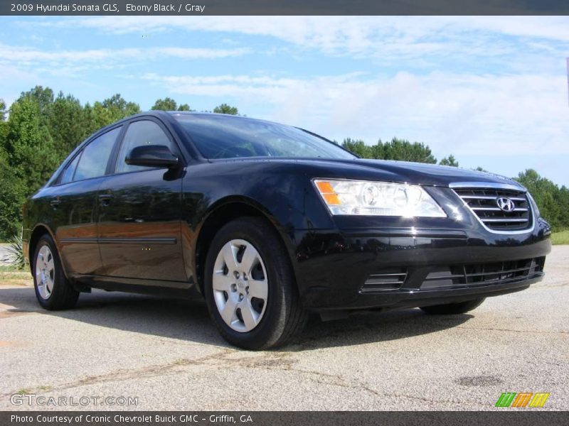 Ebony Black / Gray 2009 Hyundai Sonata GLS