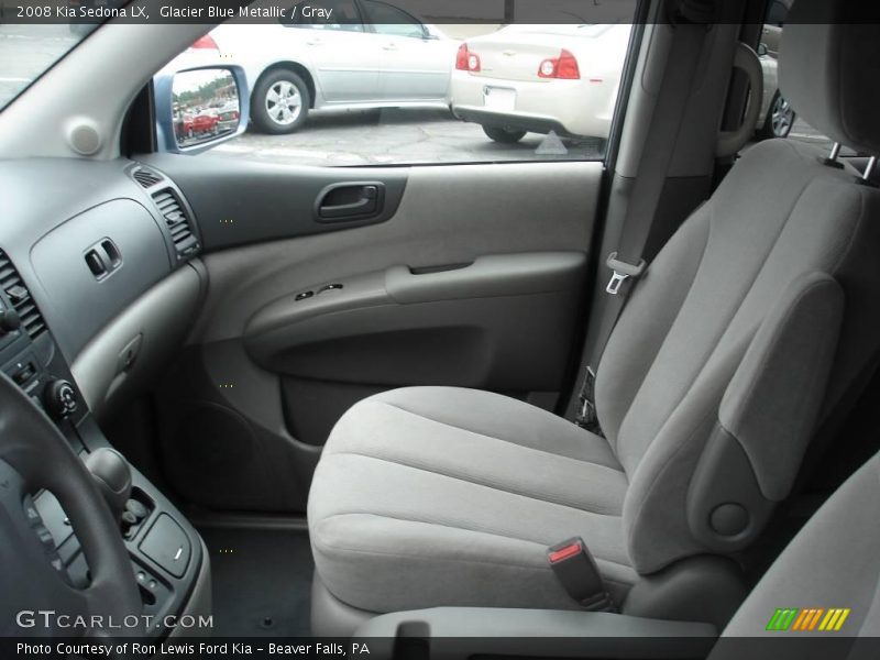 Glacier Blue Metallic / Gray 2008 Kia Sedona LX