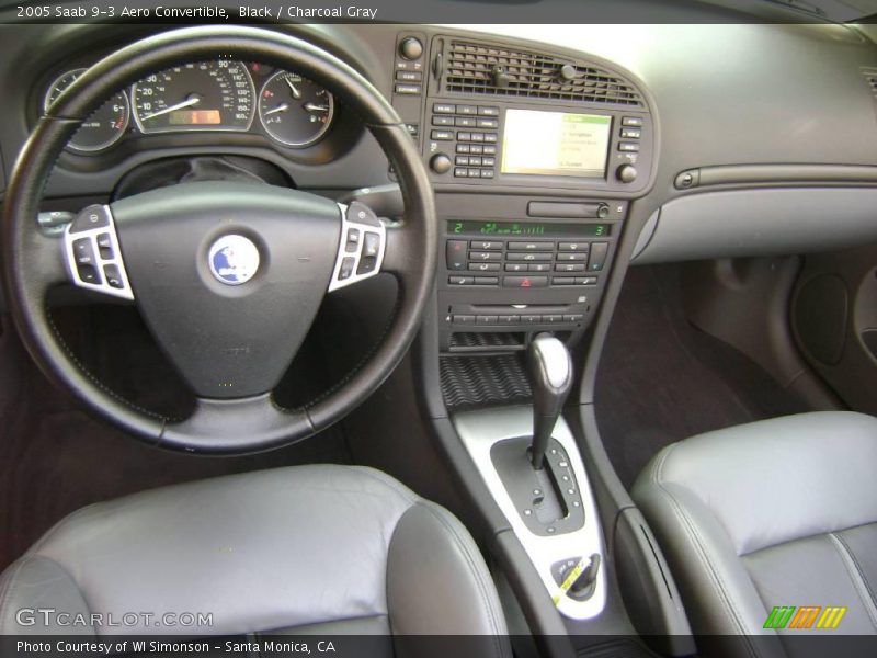 Black / Charcoal Gray 2005 Saab 9-3 Aero Convertible