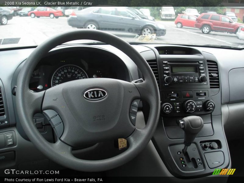 Glacier Blue Metallic / Gray 2008 Kia Sedona LX