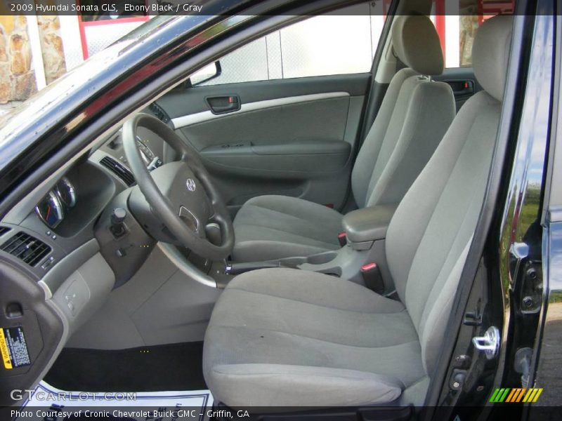 Ebony Black / Gray 2009 Hyundai Sonata GLS
