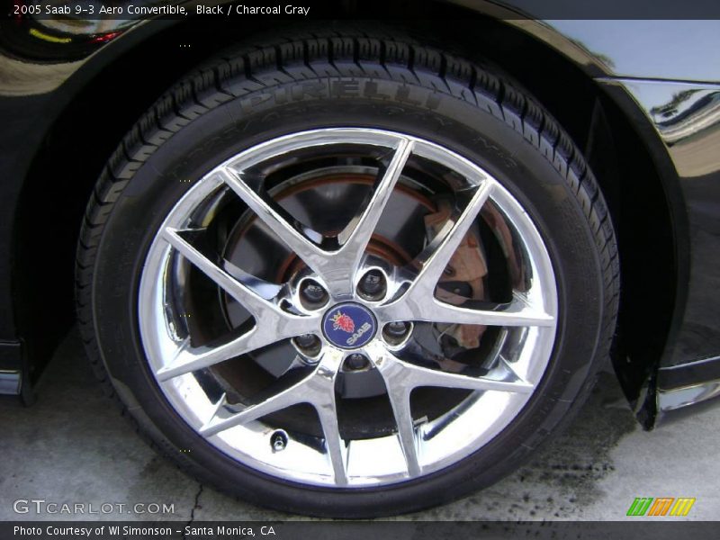 Black / Charcoal Gray 2005 Saab 9-3 Aero Convertible