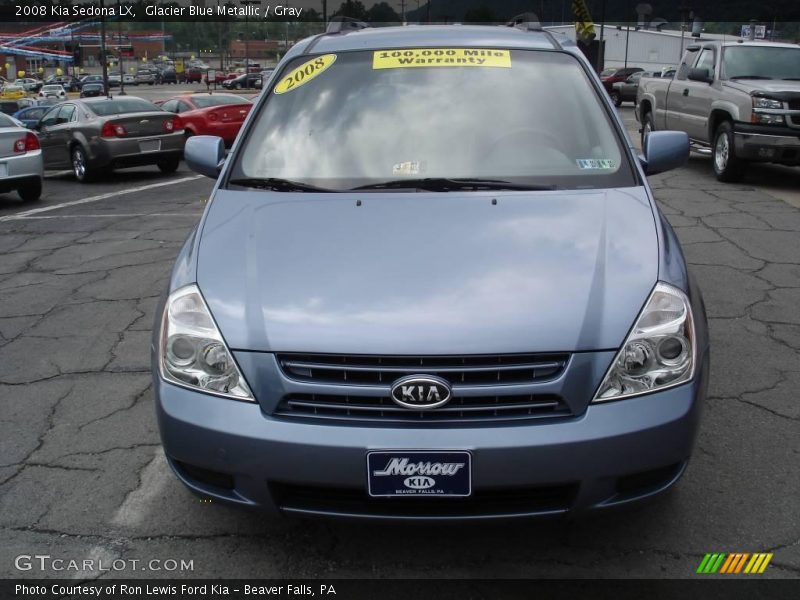 Glacier Blue Metallic / Gray 2008 Kia Sedona LX