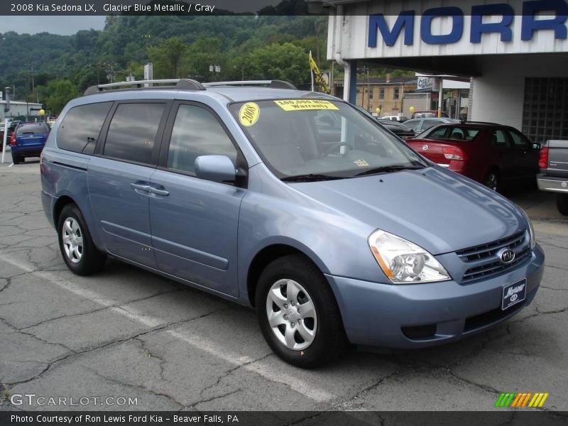 Glacier Blue Metallic / Gray 2008 Kia Sedona LX
