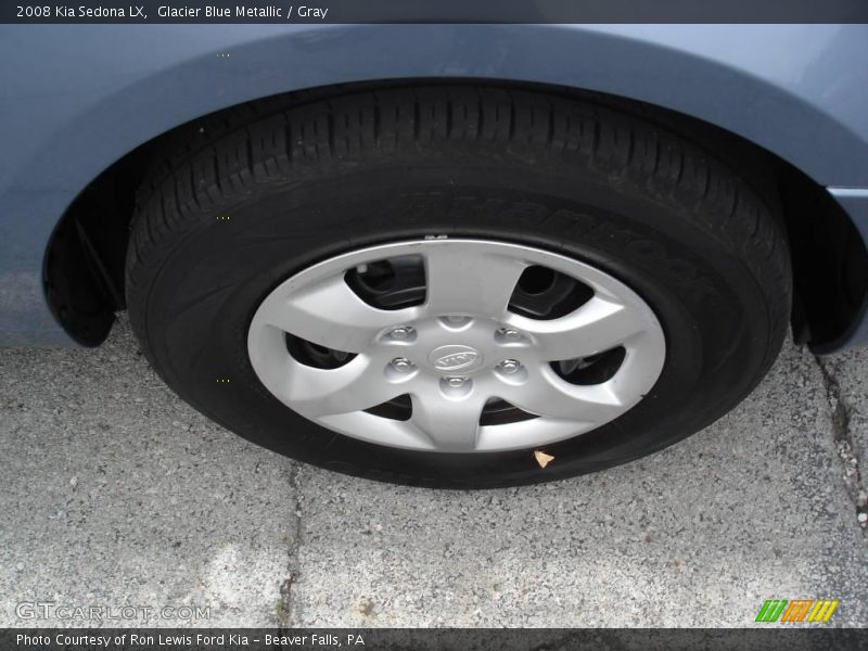 Glacier Blue Metallic / Gray 2008 Kia Sedona LX