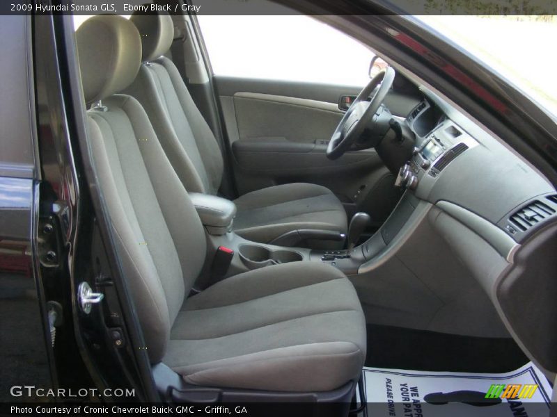 Ebony Black / Gray 2009 Hyundai Sonata GLS