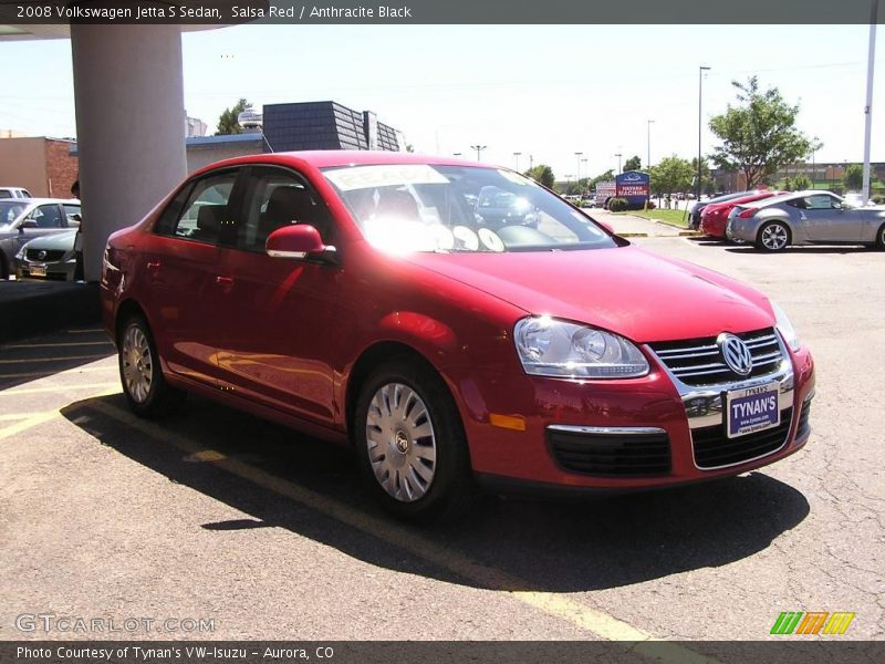 Salsa Red / Anthracite Black 2008 Volkswagen Jetta S Sedan
