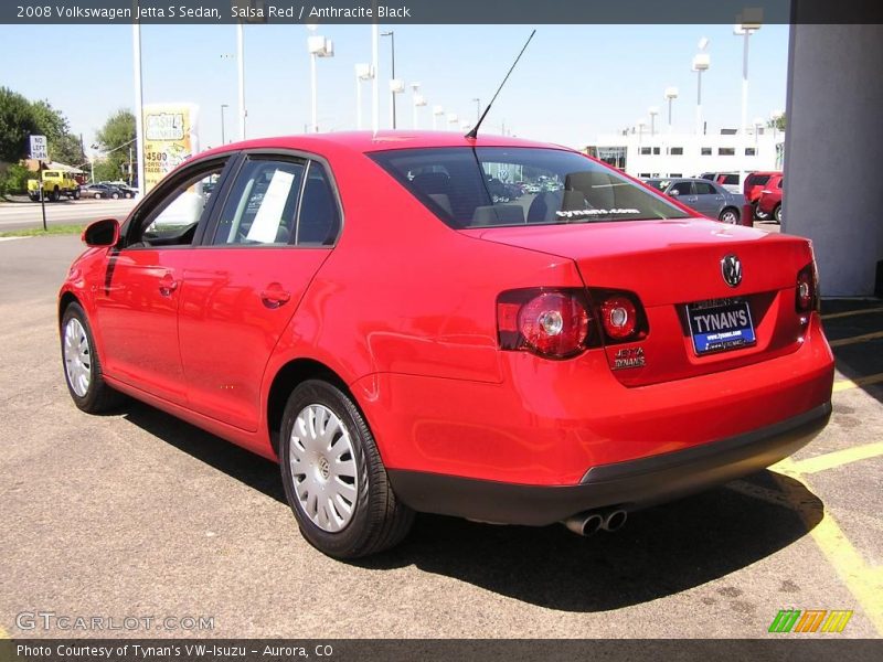 Salsa Red / Anthracite Black 2008 Volkswagen Jetta S Sedan