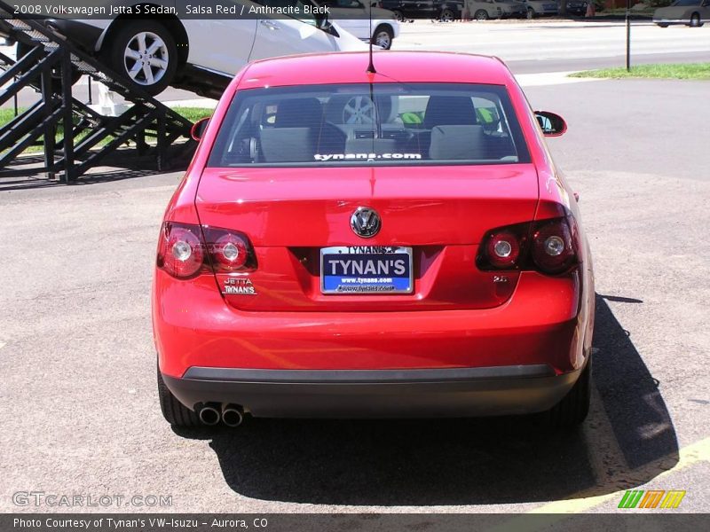 Salsa Red / Anthracite Black 2008 Volkswagen Jetta S Sedan