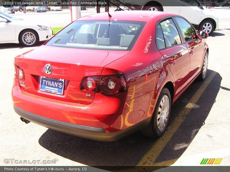 Salsa Red / Anthracite Black 2008 Volkswagen Jetta S Sedan