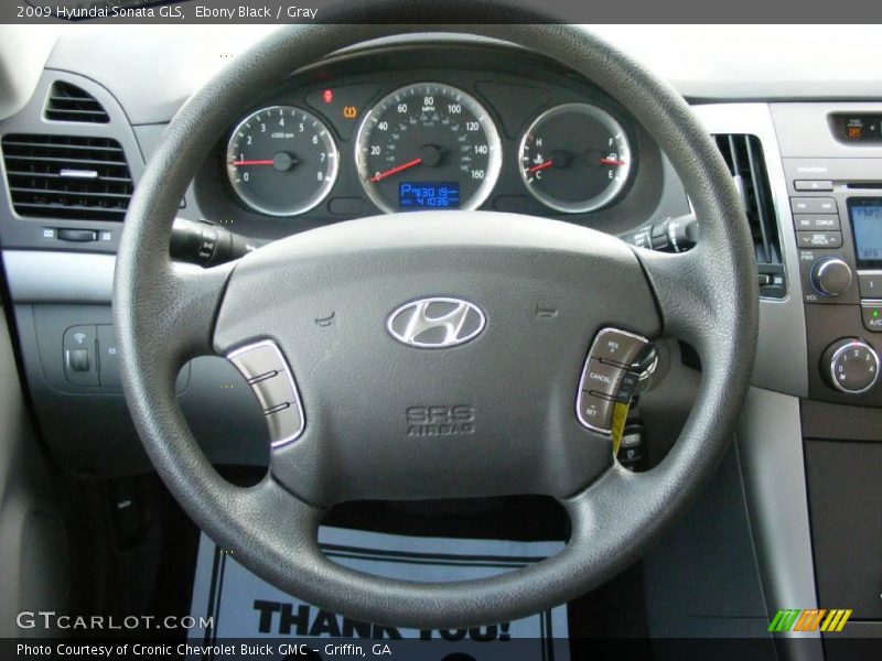 Ebony Black / Gray 2009 Hyundai Sonata GLS