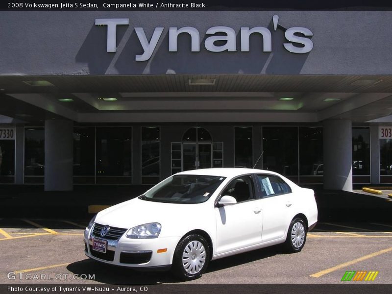 Campanella White / Anthracite Black 2008 Volkswagen Jetta S Sedan