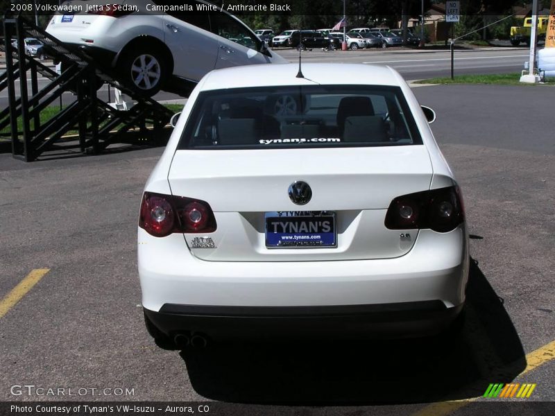 Campanella White / Anthracite Black 2008 Volkswagen Jetta S Sedan