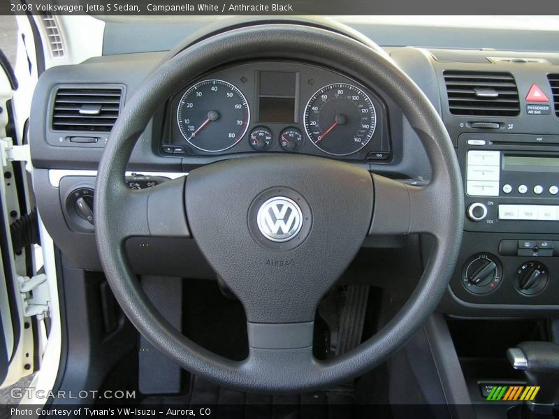 Campanella White / Anthracite Black 2008 Volkswagen Jetta S Sedan