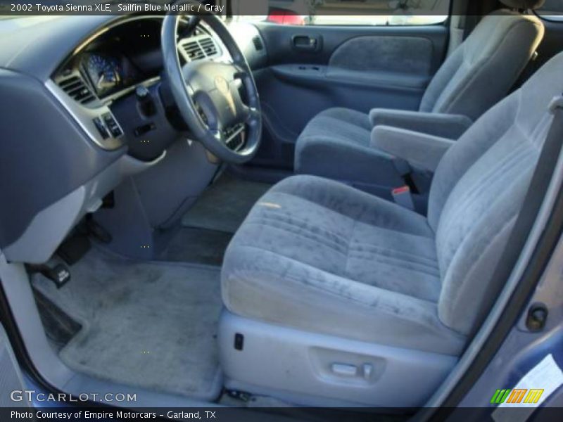 Sailfin Blue Metallic / Gray 2002 Toyota Sienna XLE