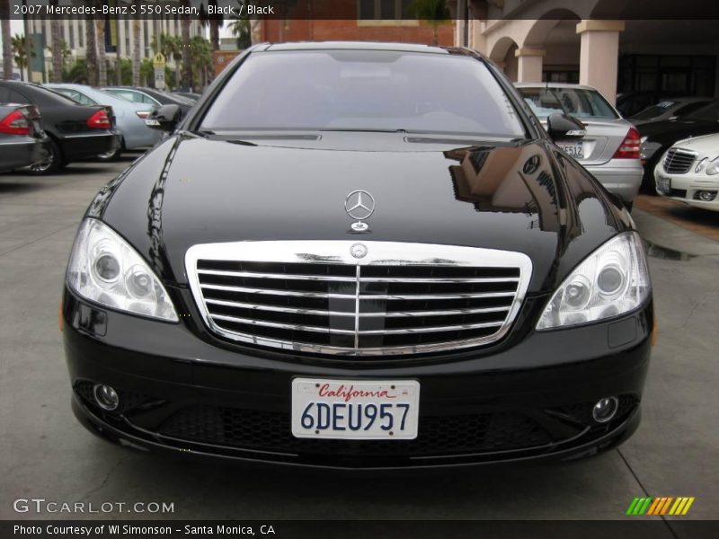 Black / Black 2007 Mercedes-Benz S 550 Sedan